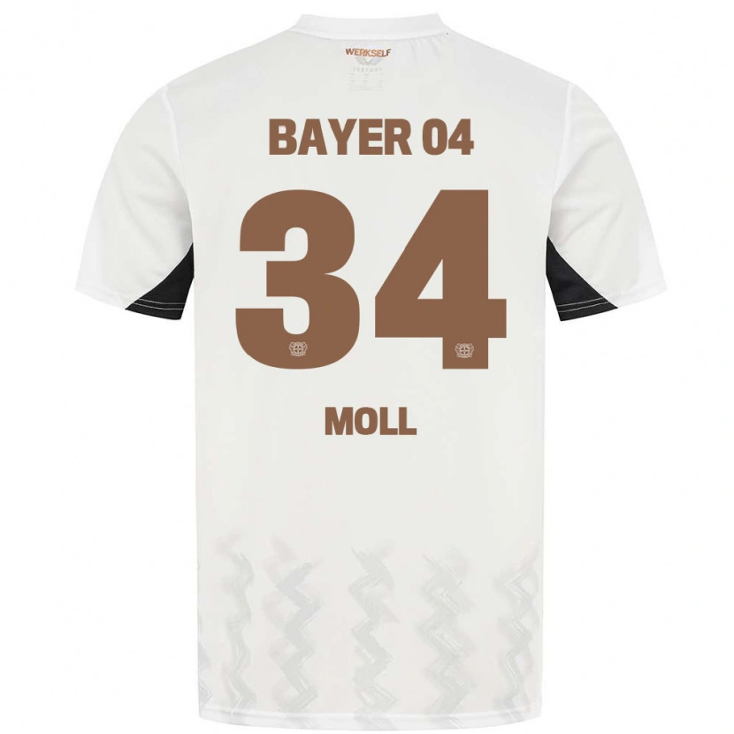 Danxen Mujer Camiseta Anne Moll #34 Blanco Negro 2ª Equipación 2024/25 La Camisa México