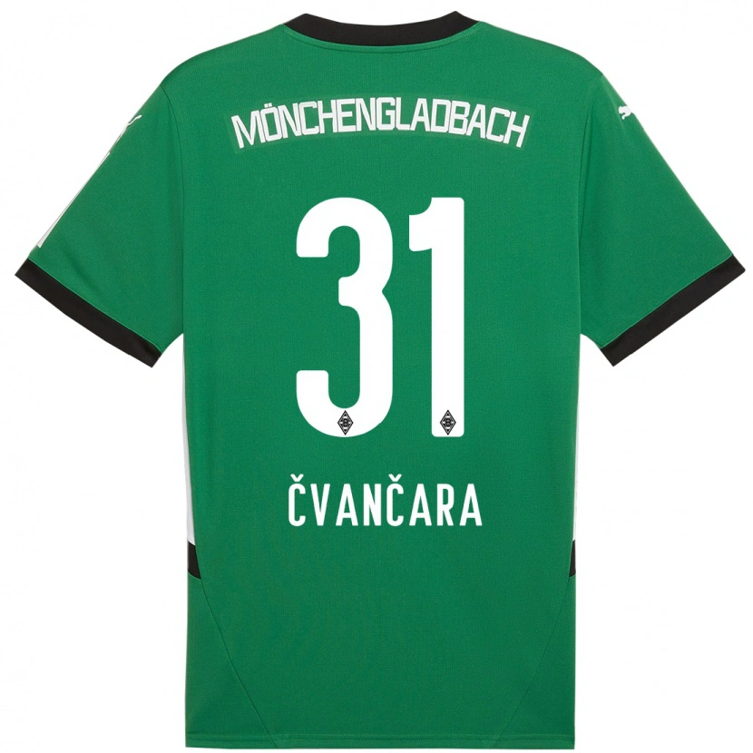 Danxen Mujer Camiseta Tomas Cvancara #31 Verde Blanco 2ª Equipación 2024/25 La Camisa México