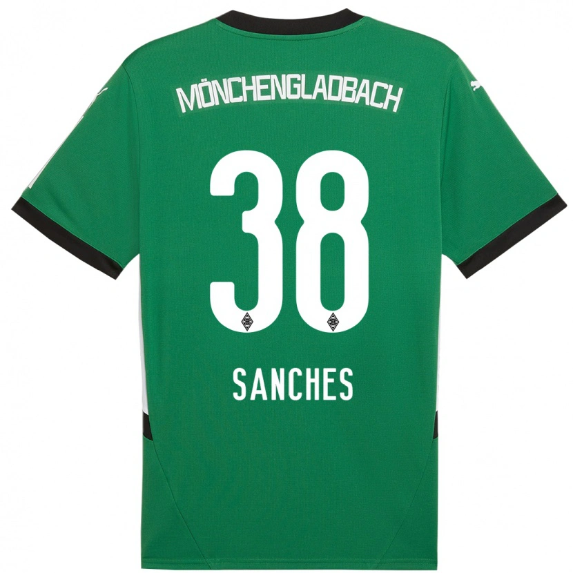 Danxen Mujer Camiseta Yvandro Borges Sanches #38 Verde Blanco 2ª Equipación 2024/25 La Camisa México