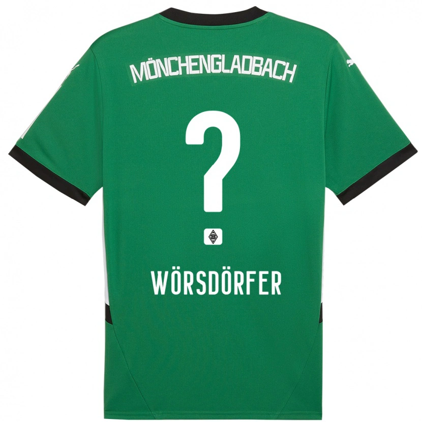 Danxen Mujer Camiseta Len Wörsdörfer #0 Verde Blanco 2ª Equipación 2024/25 La Camisa México