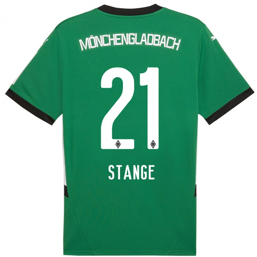 Danxen Mujer Camiseta Veit Stange #21 Verde Blanco 2ª Equipación 2024/25 La Camisa México