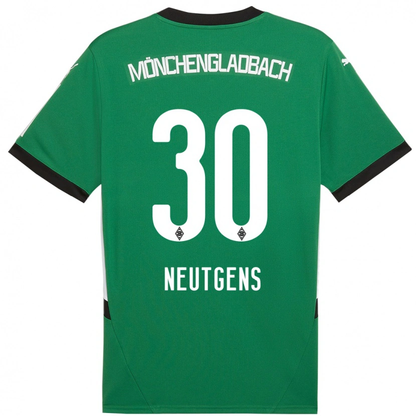 Danxen Mujer Camiseta Maximilian Neutgens #30 Verde Blanco 2ª Equipación 2024/25 La Camisa México