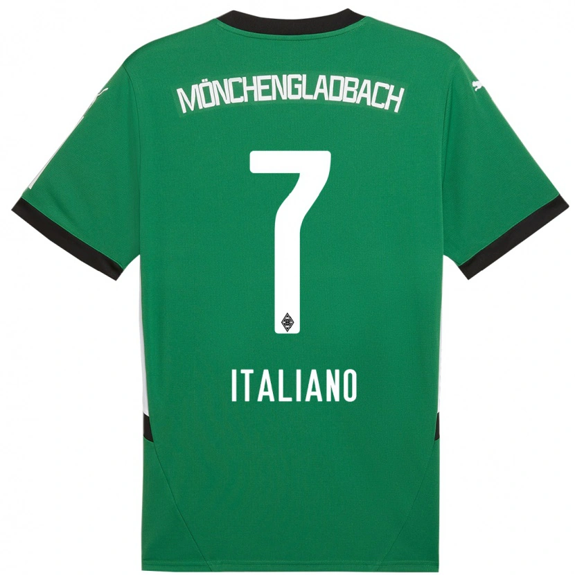 Danxen Mujer Camiseta Jacob Italiano #7 Verde Blanco 2ª Equipación 2024/25 La Camisa México