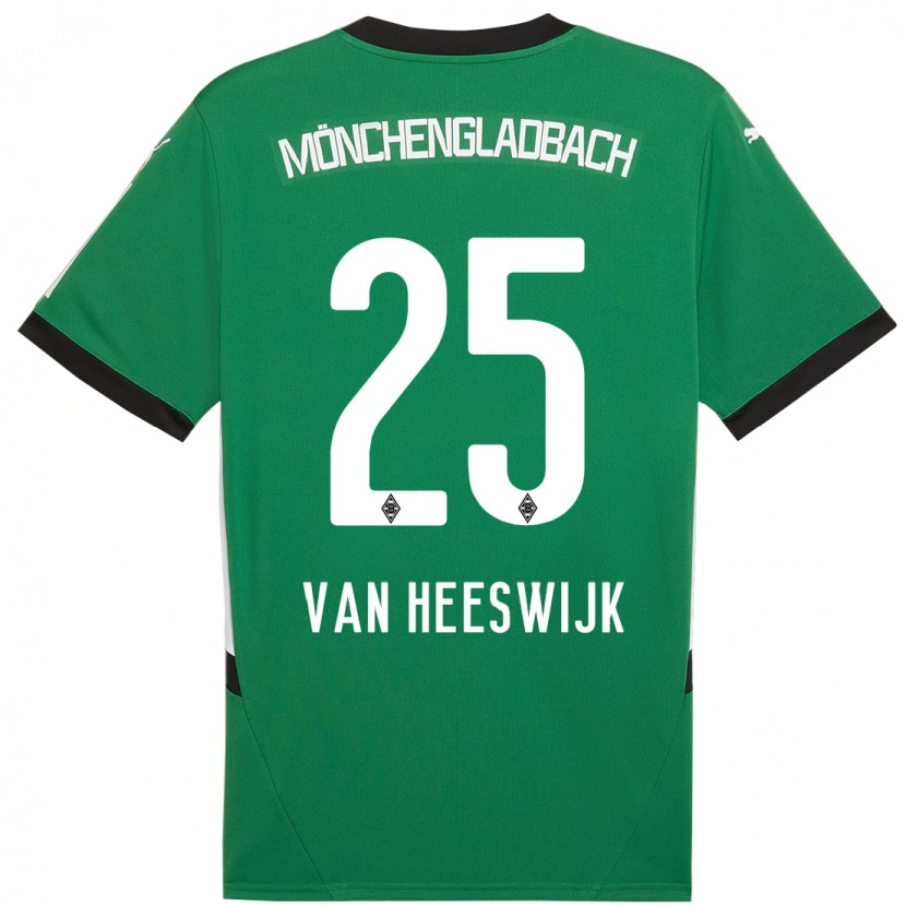 Danxen Mujer Camiseta Amber Van Heeswijk #25 Verde Blanco 2ª Equipación 2024/25 La Camisa México