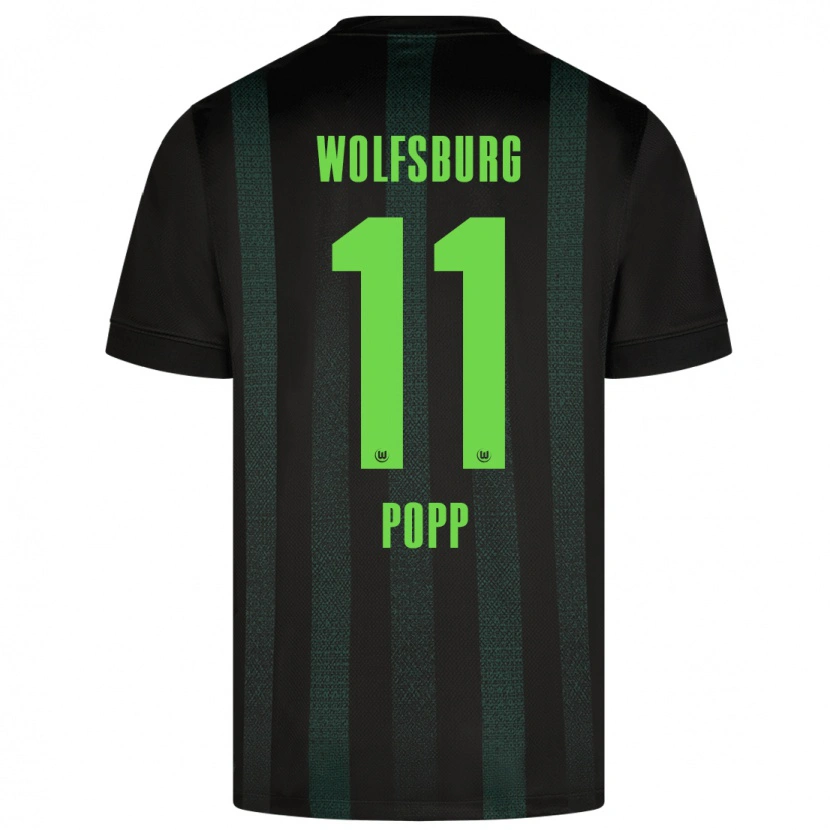 Danxen Mujer Camiseta Alexandra Popp #11 Verde Oscuro 2ª Equipación 2024/25 La Camisa México