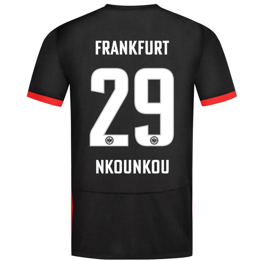 Danxen Mujer Camiseta Niels Nkounkou #29 Negro 2ª Equipación 2024/25 La Camisa México
