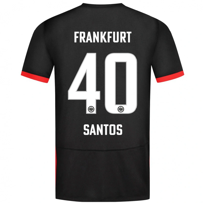 Danxen Mujer Camiseta Kauã Santos #40 Negro 2ª Equipación 2024/25 La Camisa México