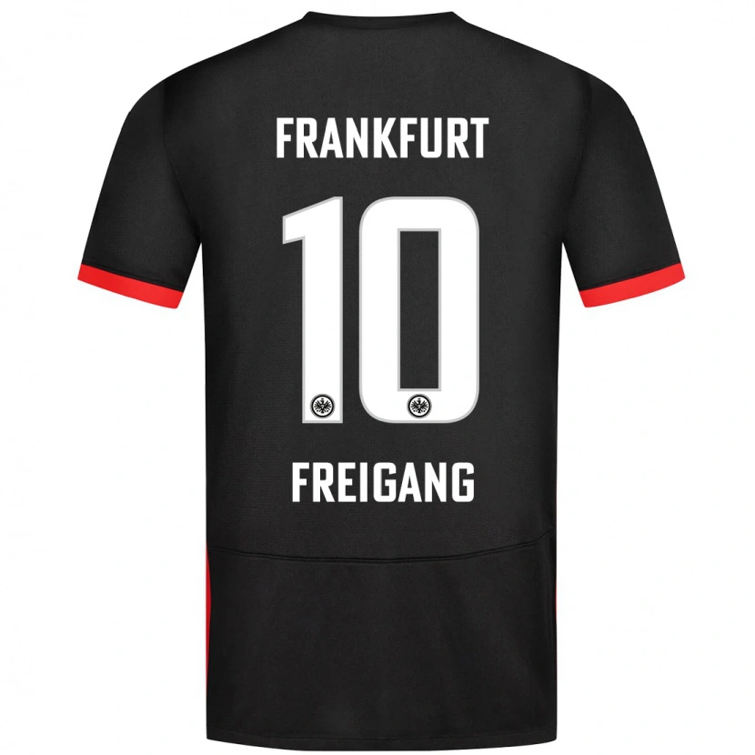 Danxen Mujer Camiseta Laura Freigang #10 Negro 2ª Equipación 2024/25 La Camisa México
