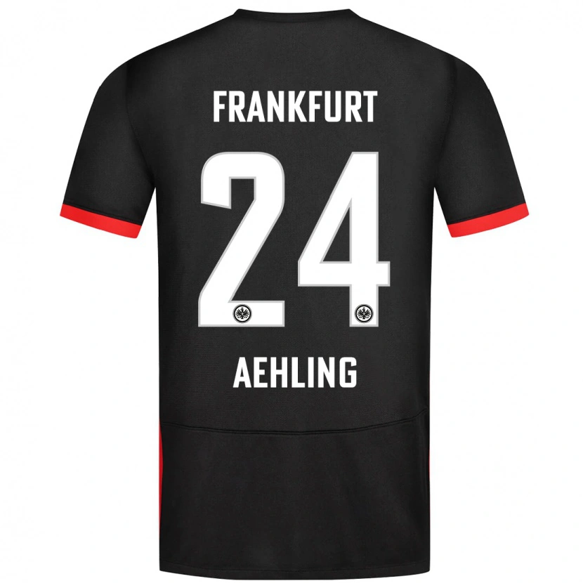Danxen Mujer Camiseta Anna Aehling #24 Negro 2ª Equipación 2024/25 La Camisa México