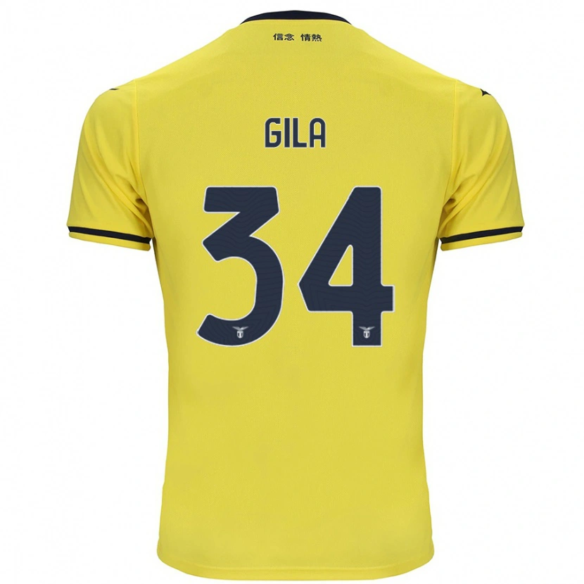 Danxen Mujer Camiseta Mario Gila #34 Amarillo 2ª Equipación 2024/25 La Camisa México