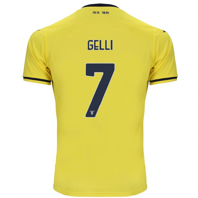 Danxen Mujer Camiseta Valerio Gelli #7 Amarillo 2ª Equipación 2024/25 La Camisa México