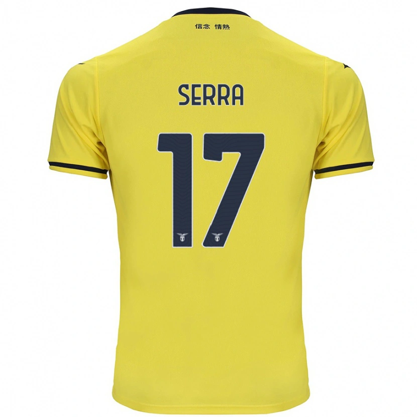 Danxen Mujer Camiseta Federico Serra #17 Amarillo 2ª Equipación 2024/25 La Camisa México