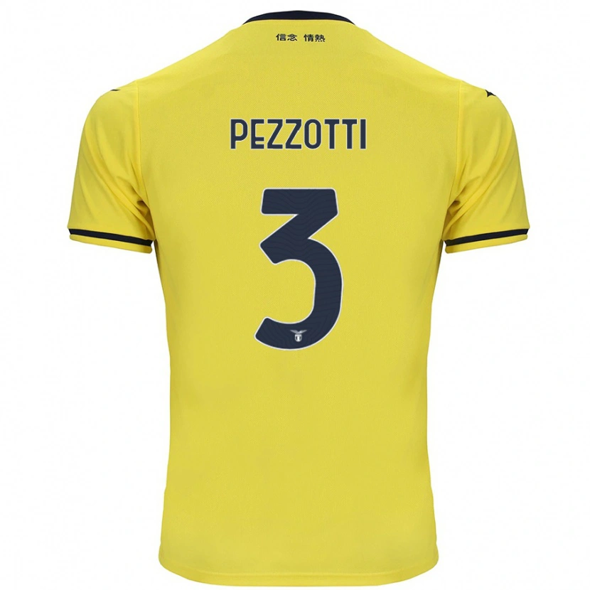 Danxen Mujer Camiseta Arianna Pezzotti #3 Amarillo 2ª Equipación 2024/25 La Camisa México