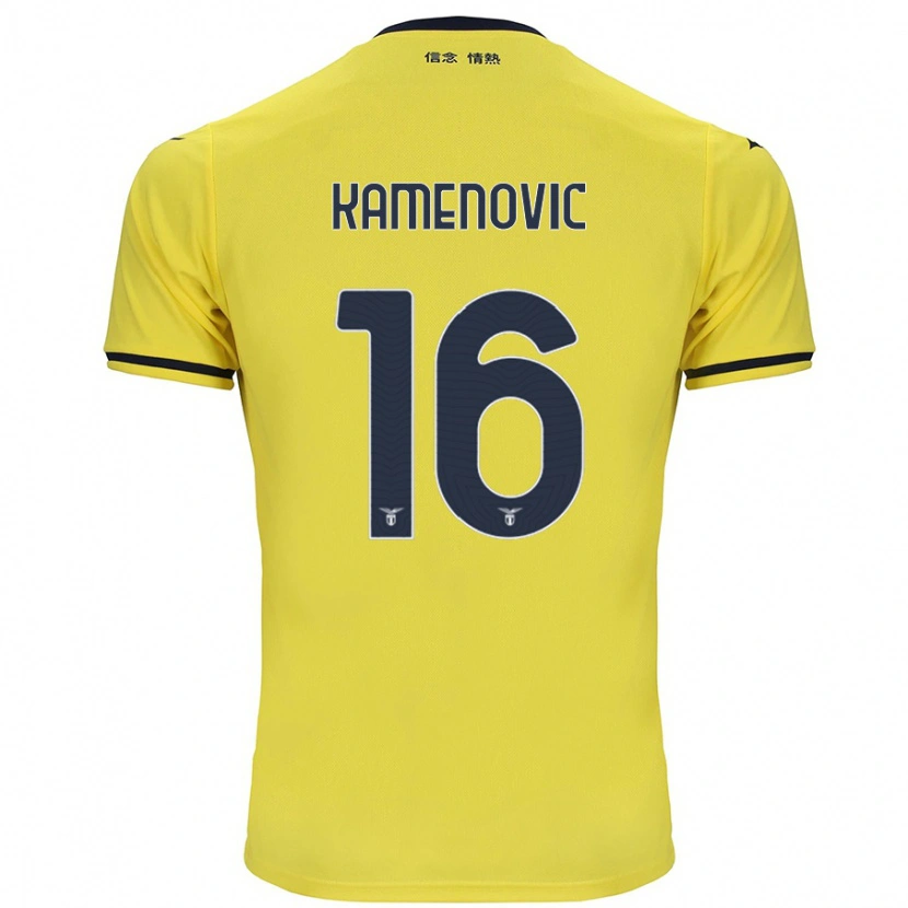 Danxen Mujer Camiseta Dimitrije Kamenović #16 Amarillo 2ª Equipación 2024/25 La Camisa México