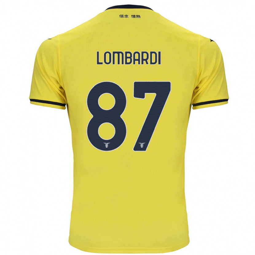 Danxen Mujer Camiseta Cristiano Lombardi #87 Amarillo 2ª Equipación 2024/25 La Camisa México