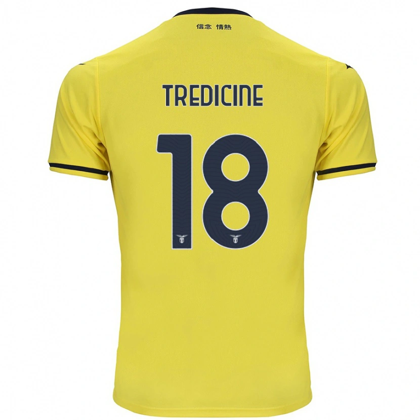 Danxen Mujer Camiseta Manuel Tredicine #18 Amarillo 2ª Equipación 2024/25 La Camisa México