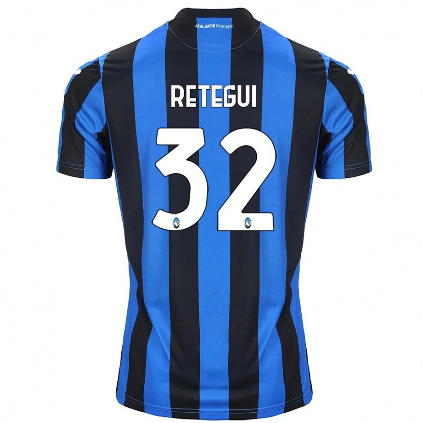 Danxen Niño Camiseta Mateo Retegui #32 Azul Negro 1ª Equipación 2024/25 La Camisa México