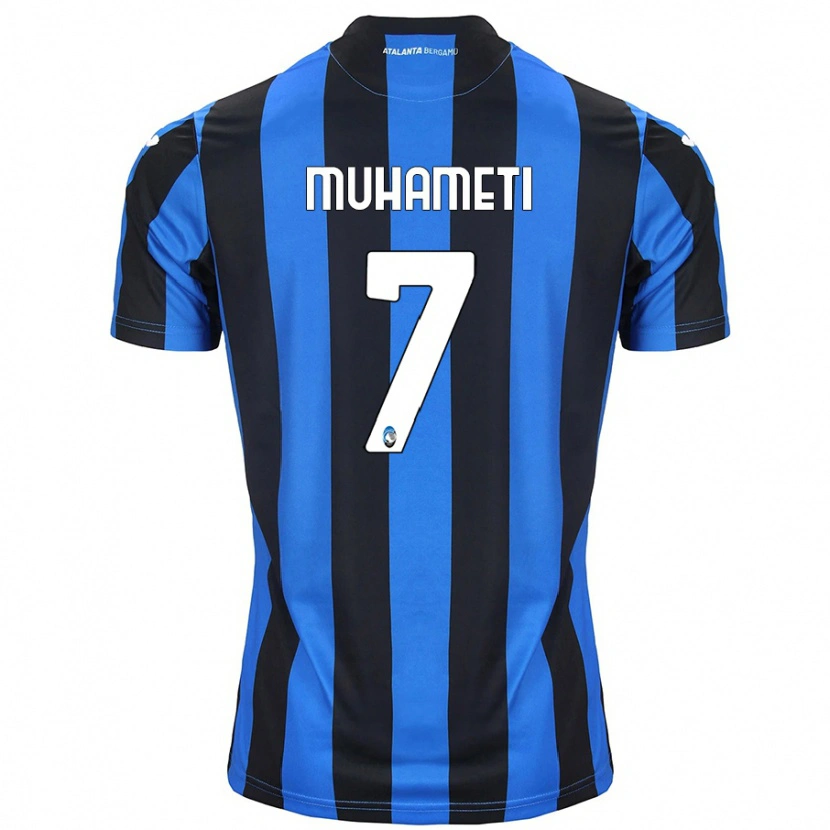 Danxen Niño Camiseta Endri Muhameti #7 Azul Negro 1ª Equipación 2024/25 La Camisa México
