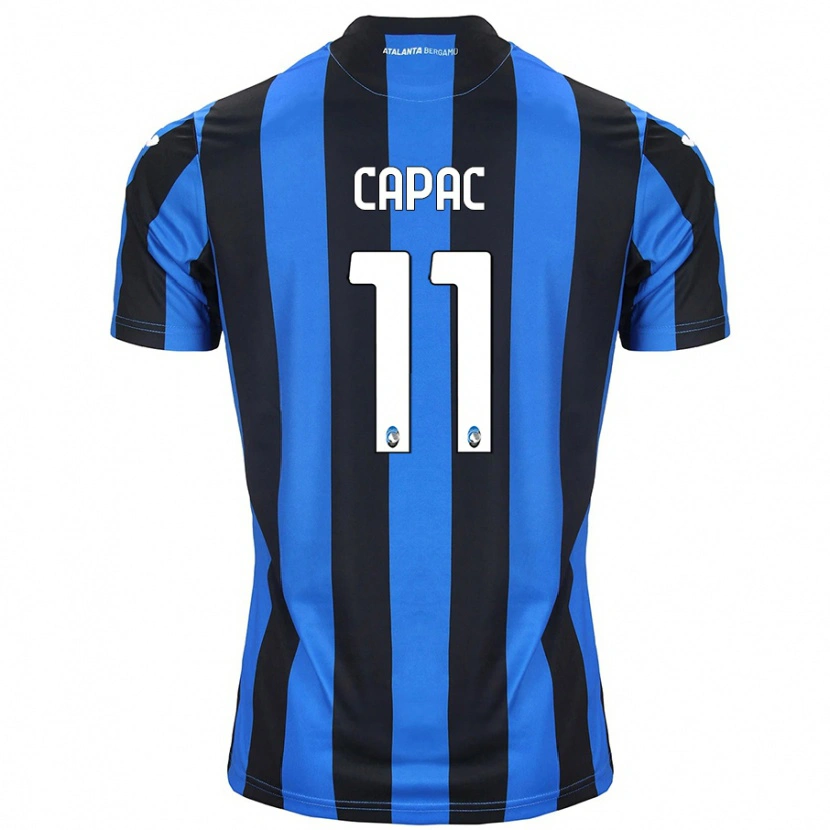 Danxen Niño Camiseta Alexandru Capac #11 Azul Negro 1ª Equipación 2024/25 La Camisa México
