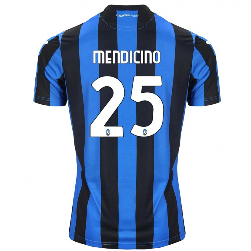 Danxen Niño Camiseta Leonardo Mendicino #25 Azul Negro 1ª Equipación 2024/25 La Camisa México