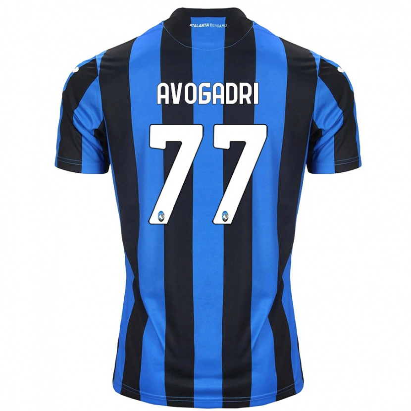 Danxen Niño Camiseta Lorenzo Avogadri #77 Azul Negro 1ª Equipación 2024/25 La Camisa México