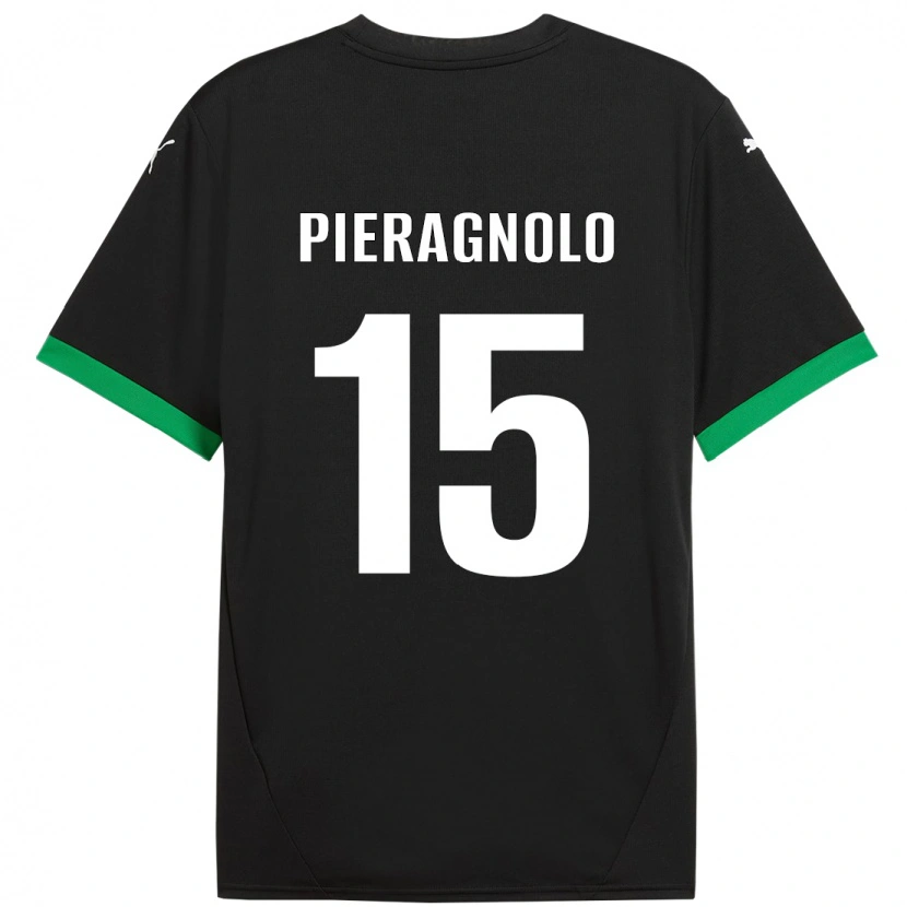 Danxen Niño Camiseta Edoardo Pieragnolo #15 Negro Verde Oscuro 1ª Equipación 2024/25 La Camisa México