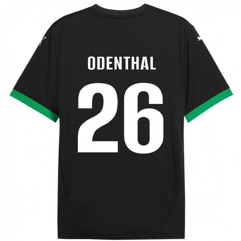 Danxen Niño Camiseta Cas Odenthal #26 Negro Verde Oscuro 1ª Equipación 2024/25 La Camisa México