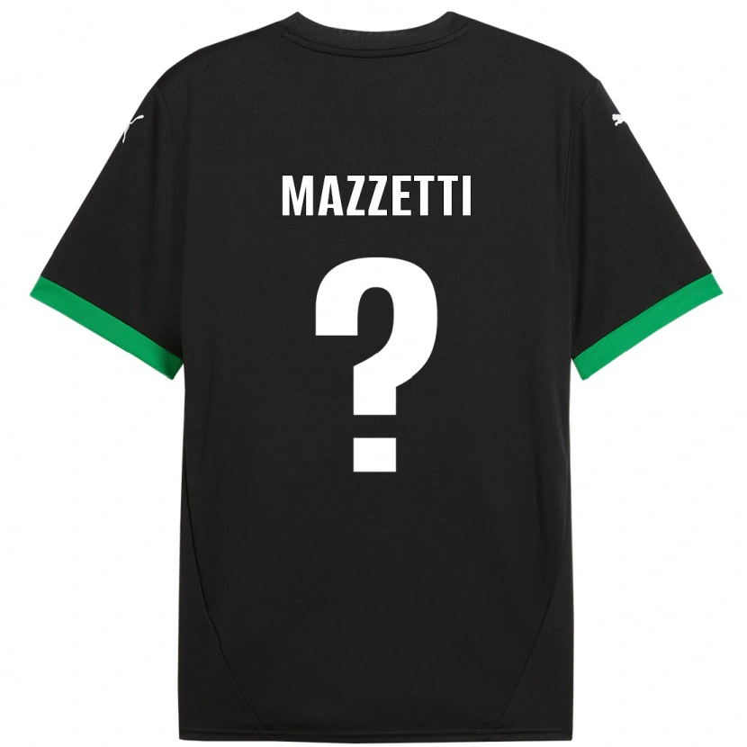 Danxen Niño Camiseta Riccardo Mazzetti #0 Negro Verde Oscuro 1ª Equipación 2024/25 La Camisa México