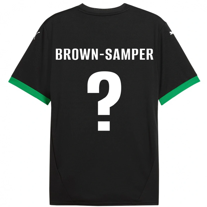 Danxen Niño Camiseta Isaac Brown-Samper #0 Negro Verde Oscuro 1ª Equipación 2024/25 La Camisa México