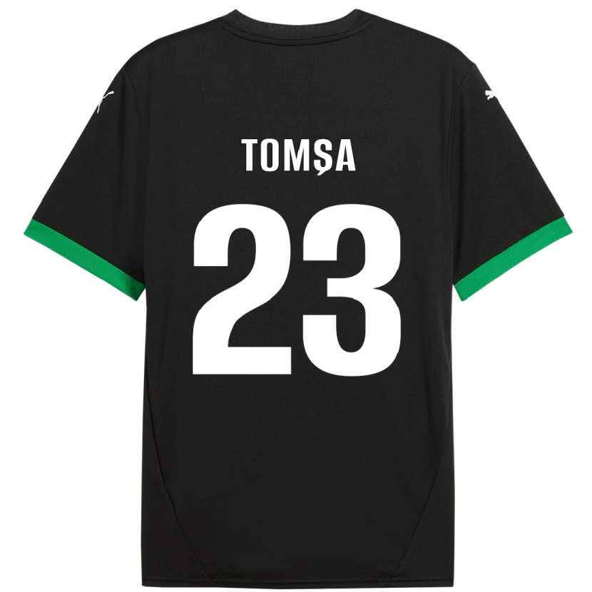 Danxen Niño Camiseta Troy Tomșa #23 Negro Verde Oscuro 1ª Equipación 2024/25 La Camisa México