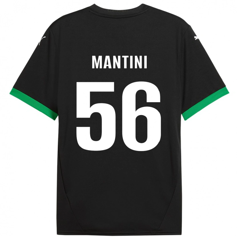 Danxen Niño Camiseta Raffaele Mantini #56 Negro Verde Oscuro 1ª Equipación 2024/25 La Camisa México