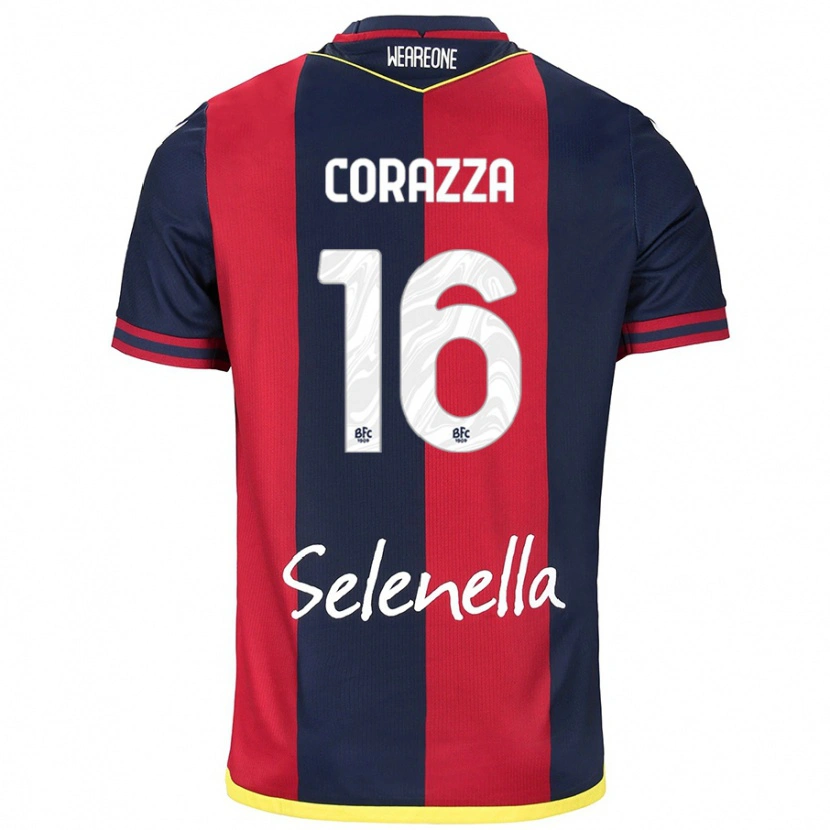 Danxen Niño Camiseta Tommaso Corazza #16 Rojo Azul Real 1ª Equipación 2024/25 La Camisa México