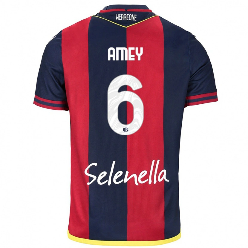 Danxen Niño Camiseta Wisdom Amey #6 Rojo Azul Real 1ª Equipación 2024/25 La Camisa México