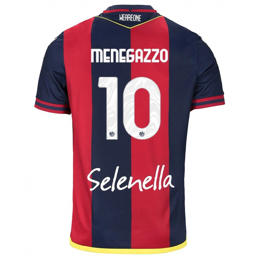 Danxen Niño Camiseta Lorenzo Menegazzo #10 Rojo Azul Real 1ª Equipación 2024/25 La Camisa México