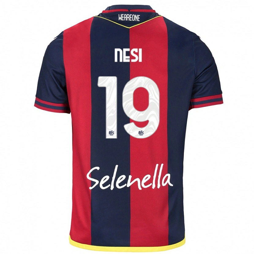 Danxen Niño Camiseta Luca Nesi #19 Rojo Azul Real 1ª Equipación 2024/25 La Camisa México