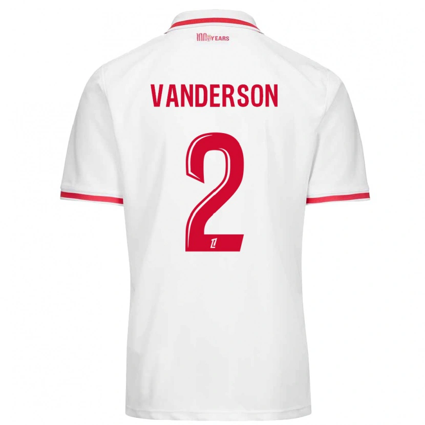 Danxen Niño Camiseta Vanderson #2 Blanco Rojo 1ª Equipación 2024/25 La Camisa México