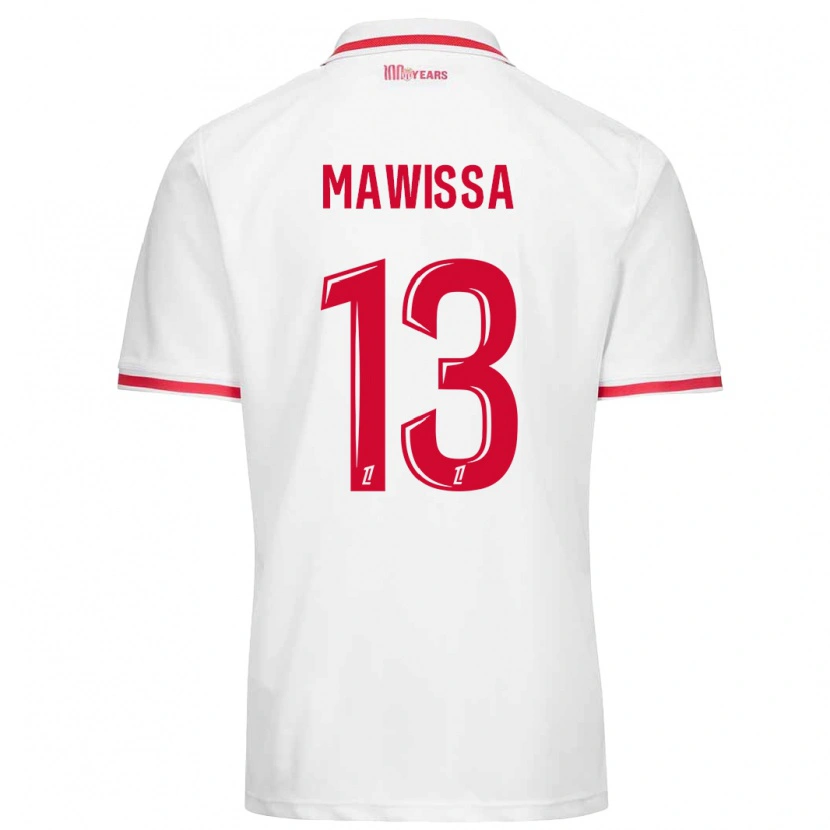 Danxen Niño Camiseta Christian Mawissa #13 Blanco Rojo 1ª Equipación 2024/25 La Camisa México