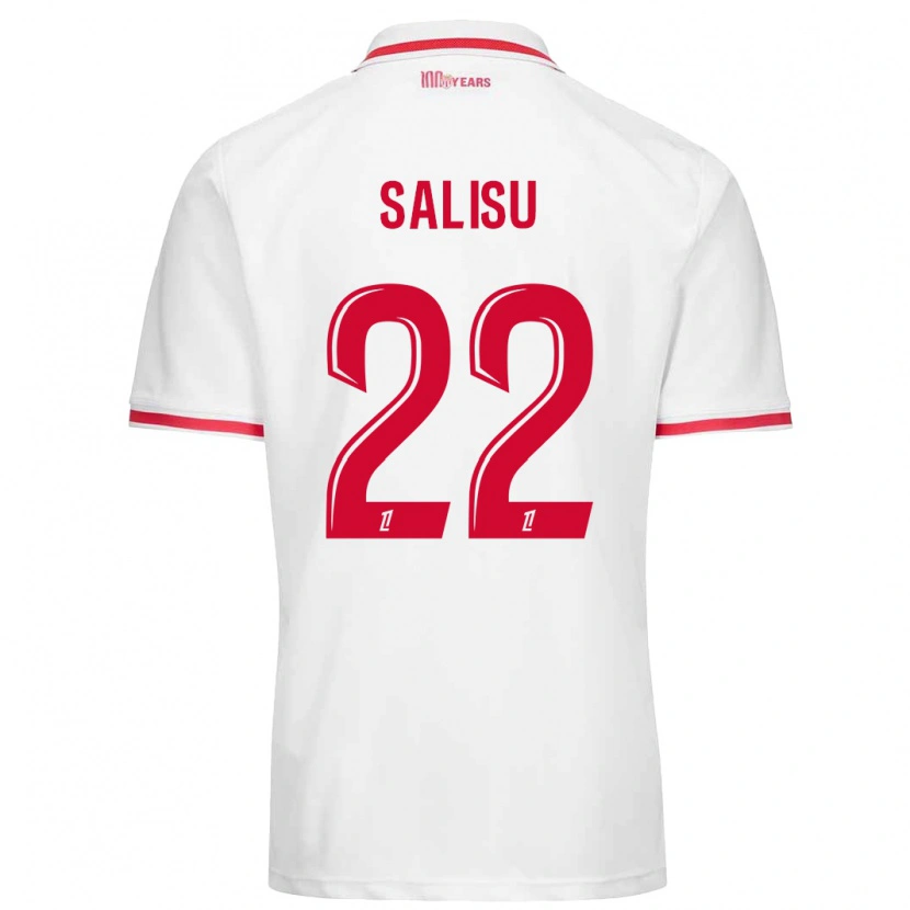 Danxen Niño Camiseta Mohammed Salisu #22 Blanco Rojo 1ª Equipación 2024/25 La Camisa México
