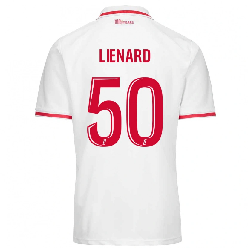 Danxen Niño Camiseta Yann Lienard #50 Blanco Rojo 1ª Equipación 2024/25 La Camisa México
