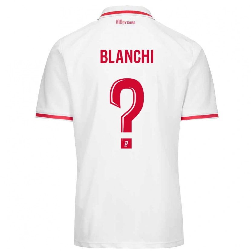 Danxen Niño Camiseta Florian Blanchi #0 Blanco Rojo 1ª Equipación 2024/25 La Camisa México