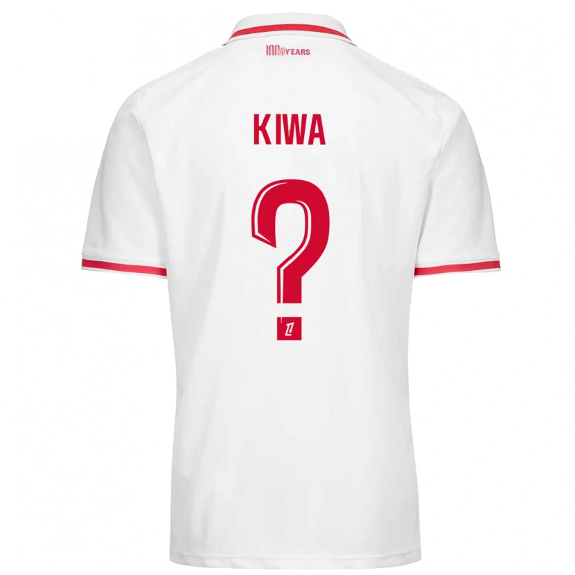Danxen Niño Camiseta Bradel Kiwa #0 Blanco Rojo 1ª Equipación 2024/25 La Camisa México