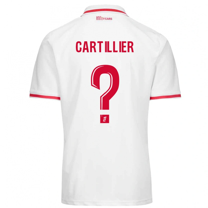 Danxen Niño Camiseta Antonin Cartillier #0 Blanco Rojo 1ª Equipación 2024/25 La Camisa México