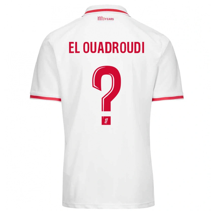 Danxen Niño Camiseta Imrane El Ouadroudi #0 Blanco Rojo 1ª Equipación 2024/25 La Camisa México