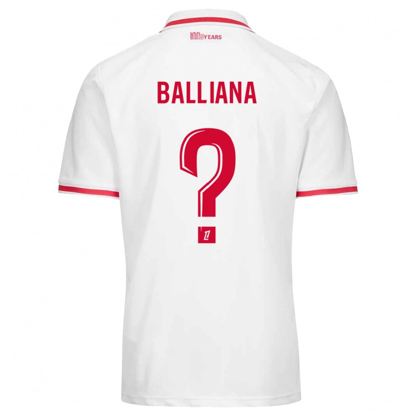 Danxen Niño Camiseta David Balliana #0 Blanco Rojo 1ª Equipación 2024/25 La Camisa México