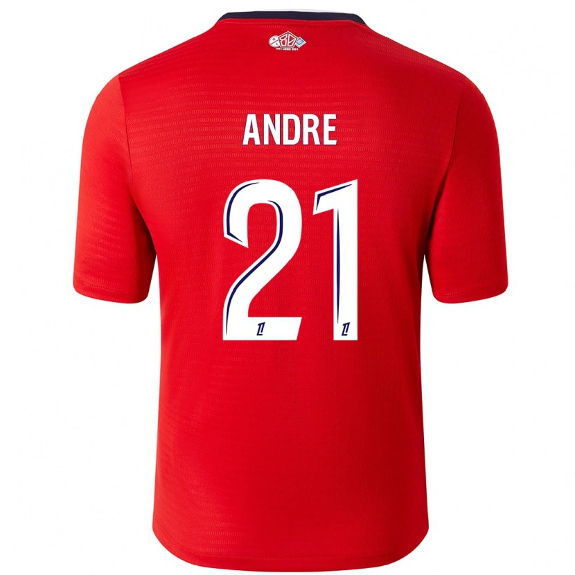 Danxen Niño Camiseta Benjamin André #21 Rojo Blanco 1ª Equipación 2024/25 La Camisa México