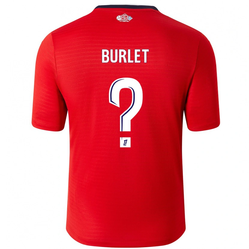 Danxen Niño Camiseta Vincent Burlet #0 Rojo Blanco 1ª Equipación 2024/25 La Camisa México