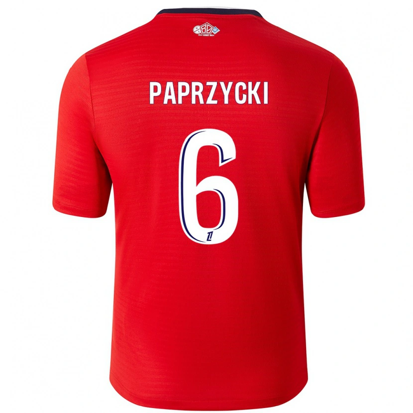 Danxen Niño Camiseta Aurore Paprzycki #6 Rojo Blanco 1ª Equipación 2024/25 La Camisa México