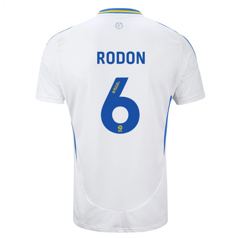 Danxen Niño Camiseta Joe Rodon #6 Blanco Azul 1ª Equipación 2024/25 La Camisa México