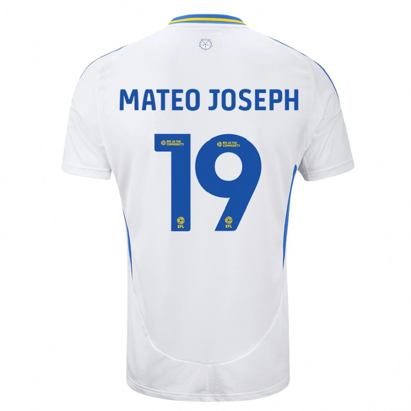 Danxen Niño Camiseta Mateo Joseph #19 Blanco Azul 1ª Equipación 2024/25 La Camisa México