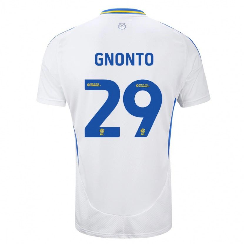 Danxen Niño Camiseta Wilfried Gnonto #29 Blanco Azul 1ª Equipación 2024/25 La Camisa México